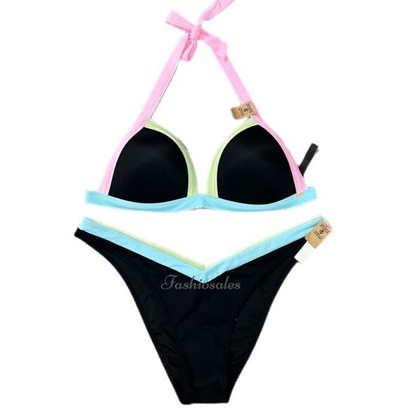 Victoria’s Secret Pink Swim Push Up Triangle Padded Bikini Top & Itsy bottom Set - Picture 2 of 7